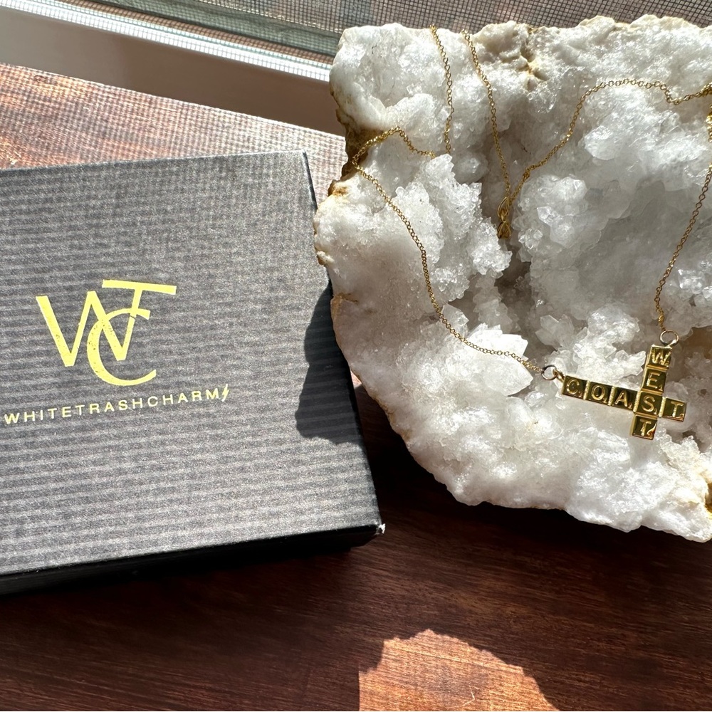 White Trash Charms x Han Cholo x Scrabble West Coast 14k necklace